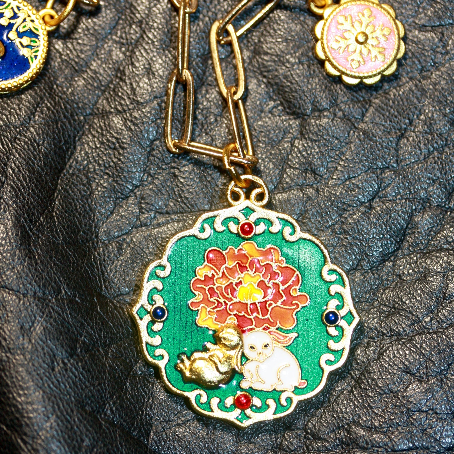 A Golden Charmed Delight Necklace - One only